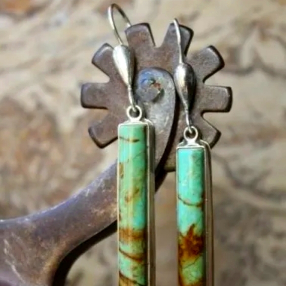 Beautiful marble  dangle drop earrings - Picture 3 of 3